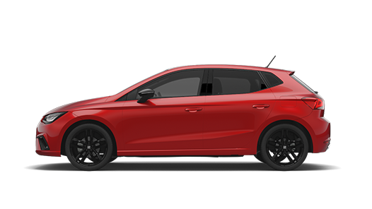 SEAT Ibiza Seitenansicht in rot 